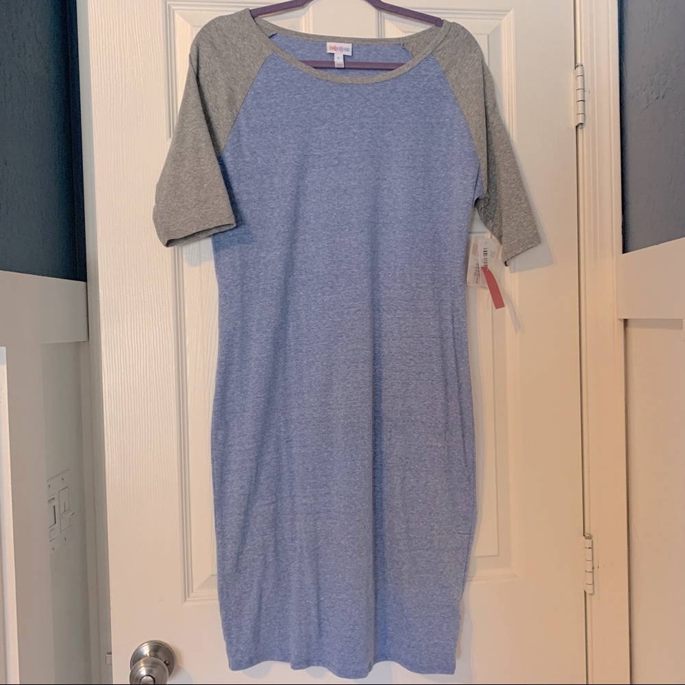 LuLaRoe Julia Bodycon Dress with Baseball Sleeves